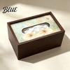 Bathroom Tissue Case Wooden Box Cover Rectangular Paper Towel Dispenser Decorative Napkin Storage Dining Room Holder Organizer for Office Desk Home