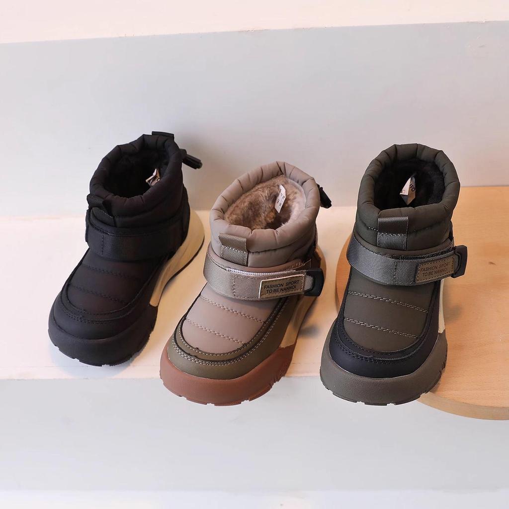 Mädchen Kleinkind Winter Baumwollstiefel - Samtgefüttert, Rutschfest, Weiche Sohle, Warme Schneestiefel