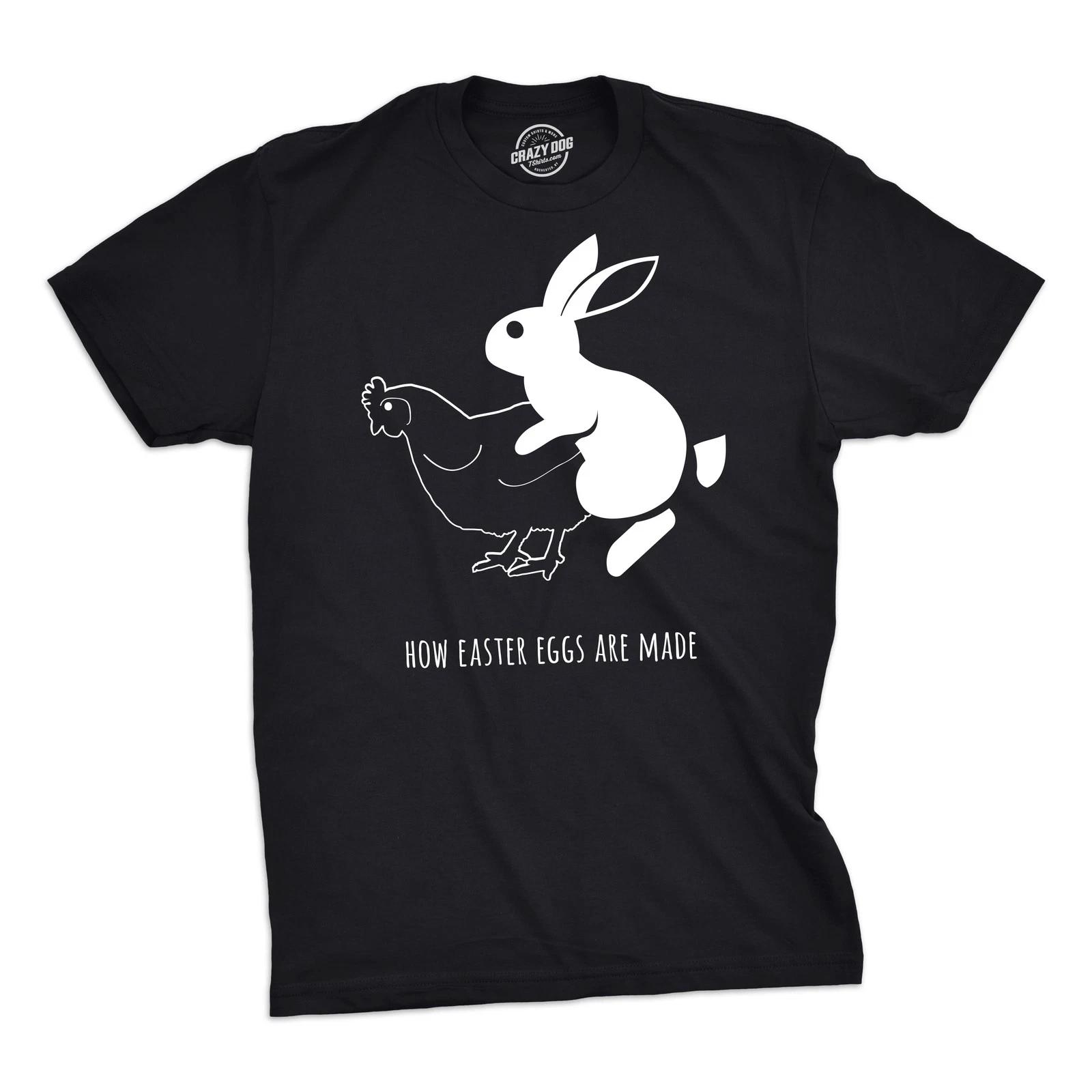 Mens How Easter Eggs Are Made T Shirt Funny Humor Sarcastic Adult Humor Tee L