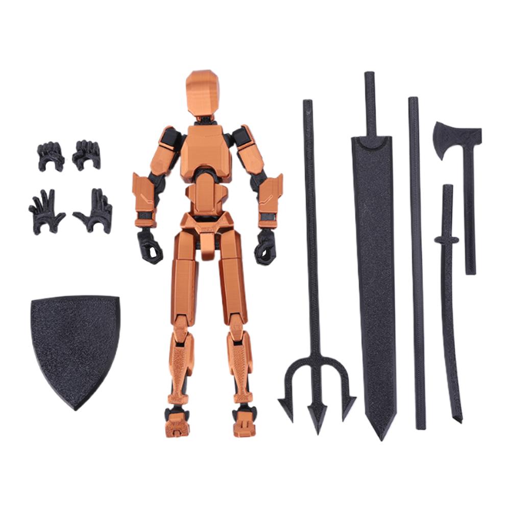 3D Printed Mannequin Toy 20cm Multi-Jointed Robot Multi-Articular Action Figures Full Body Activity Robot for Kids Adults