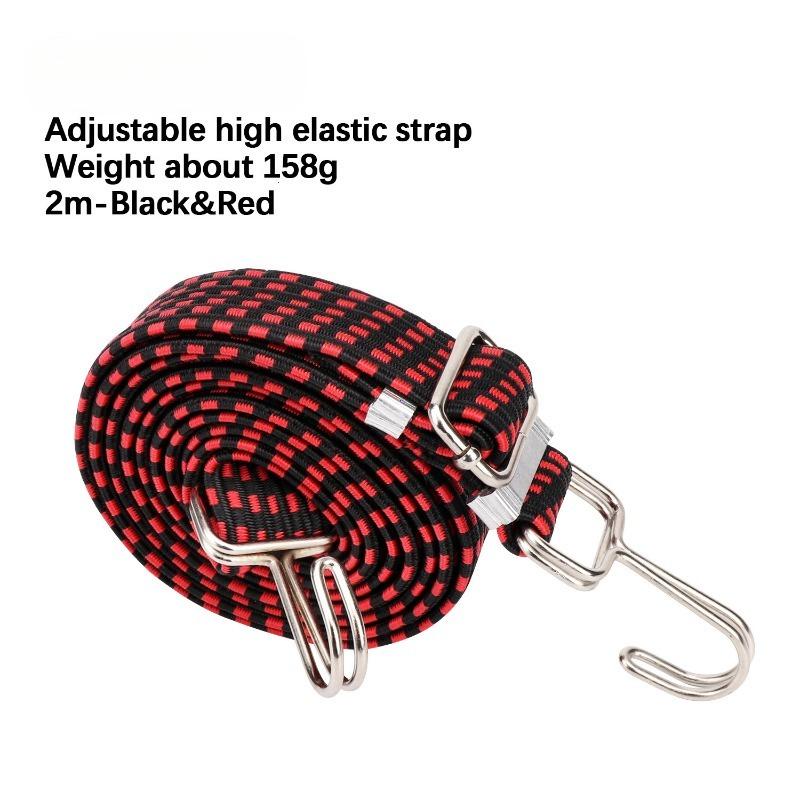 Bicycle Luggage Rope Mountain Bike Elastic Straps Cord Hooks Strong Elasticity Convenient To Carry Outdoor Tensioning Belts