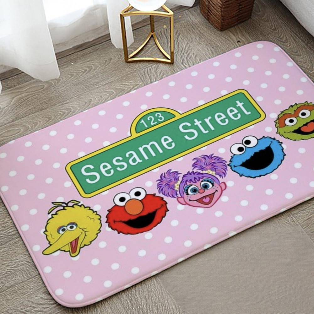 Cookies-ELMO-Sesame Street Carpet Bathroom Anti-slip Mat Home Decoration Mat Entrance Door Mat Scratch-resistant Door Mat