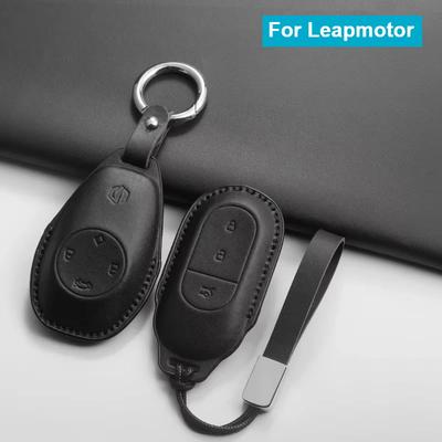 Autoschlüsselhülle Abdeckung Schale Anhänger Für Leapmotor T03 S01 C11 Für - Leapmotor C01 T03 S01 C11 Leap Motor PU-Leder Schlüsselanhänger