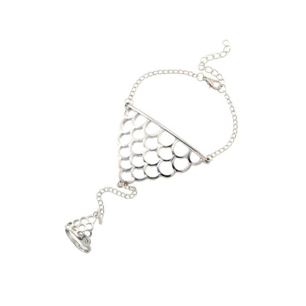 

Сплав Браслет Регулируемый Наручный Браслет-Цепь Женский Девушка Рука Ювелирные Изделия серебряный