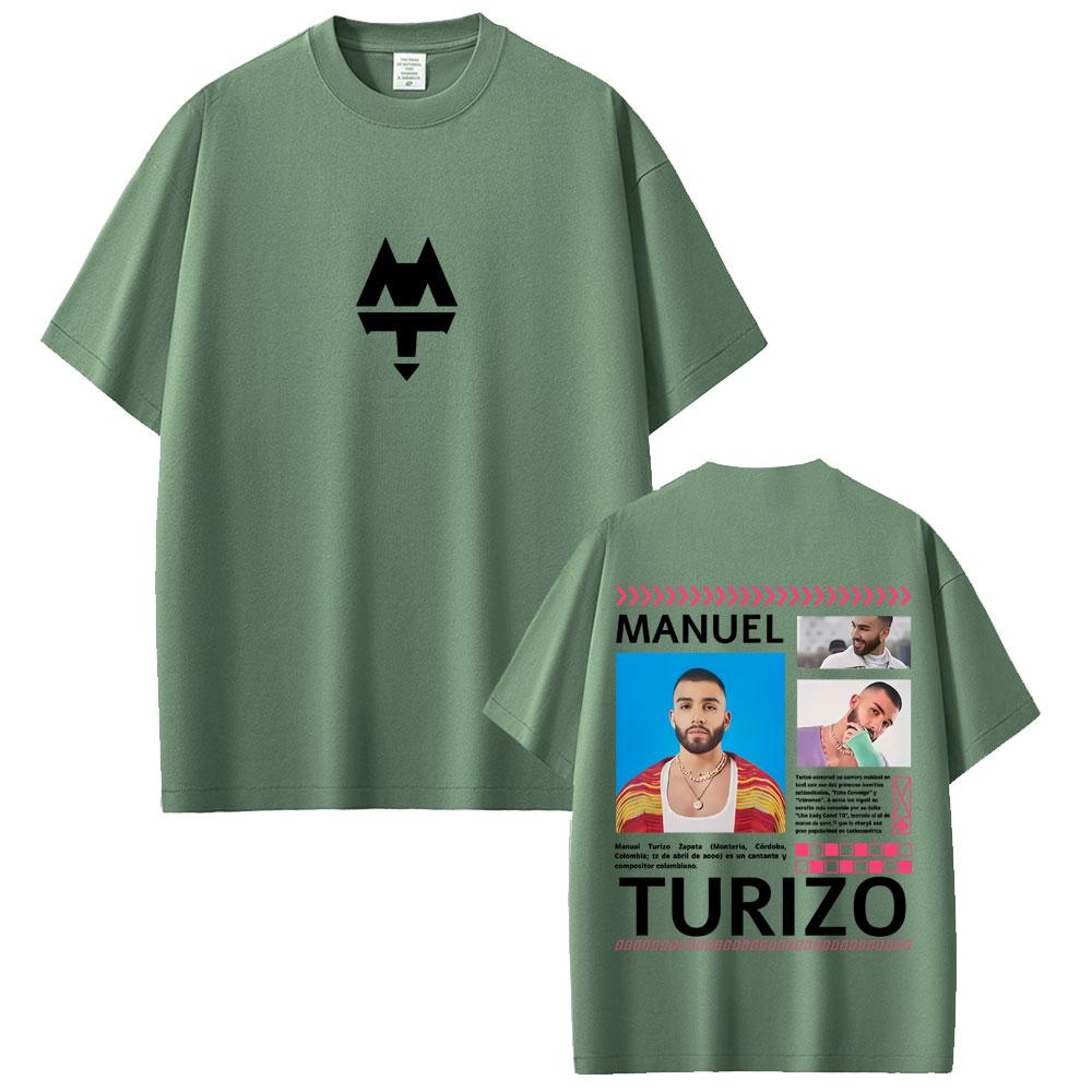 

Rapper Manuel Turizo Graphic T Shirt Men Women Clothing Hip Hop Fashion Pop Music Tshirts Mens Casual Cotton Vintage Tshirt 4XL