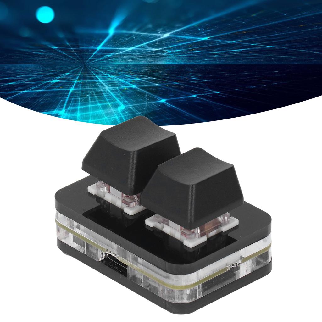 2 Tasten Rot   Tastatur   USB Mechanisches Tastaturpad für Rhythmusspiele Copy Paste Funktion