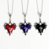 Original Thorn Red Heart Gothic Liquid Metal Necklace