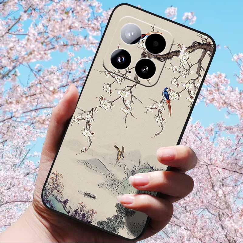 For Xiaomi 15 Pro 5G 6.73"Cases 3D Relief Soft Silicone Cover Retro Embossed for Xiaomi 15 5G Phone Mi 15pro 15 3D Soft TPU Case