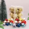 12PCS High-quality Plastic Christmas Ball Set 9 Colors Suspensable Xmas Ornament Ball 4cm Xmas Baubles Scene Supplies
