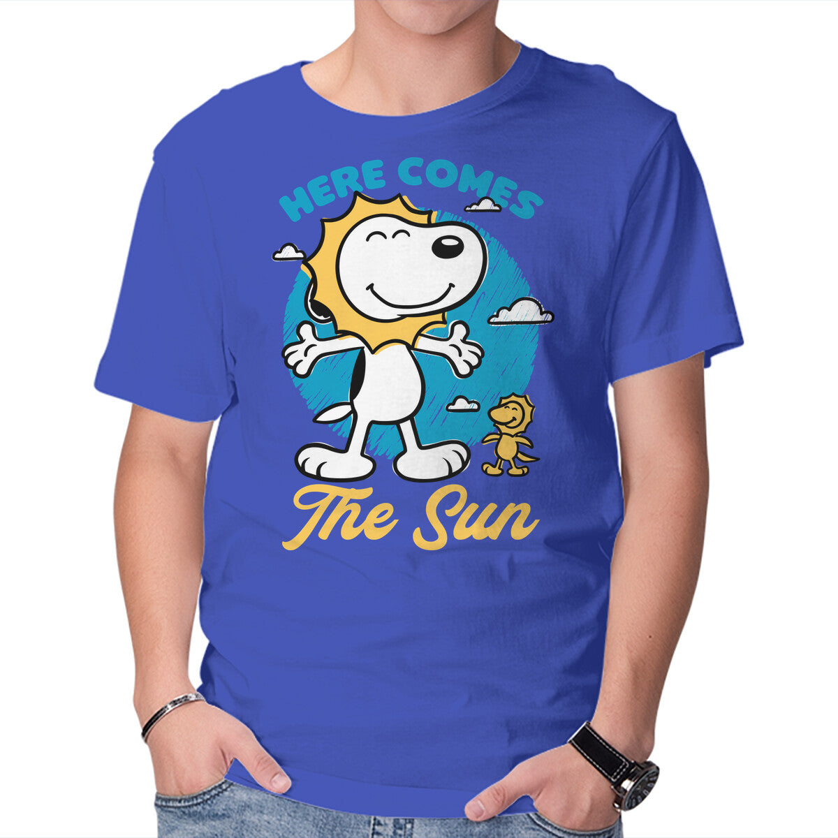 Unisex Crew Neck T-Shirt Beagle Summer Music Graphic Short Sleeve Casual Tee L
