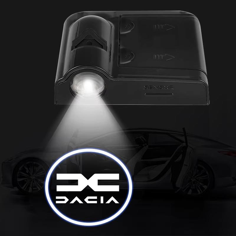 

Car Door Welcome Light for Dacia Duster Logan Sandero Jogger key ring MCV Logo Ghost Shadow LED Atmosphere Light Universal Fit