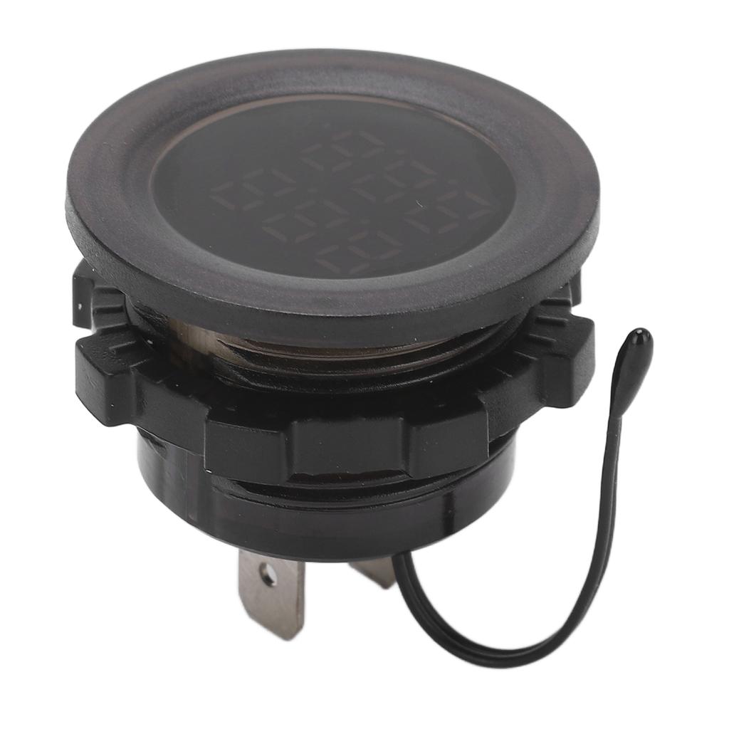 Dual Display Temperature Voltmeter Clear Stable Display Waterproof Simple Installation Car Thermometer Detector Car Thermometer