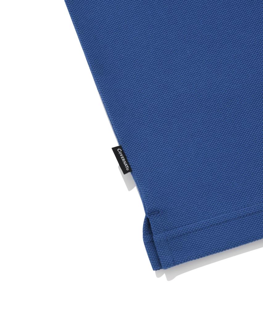 COVERNAT C Logo Collared T-Shirt Blue