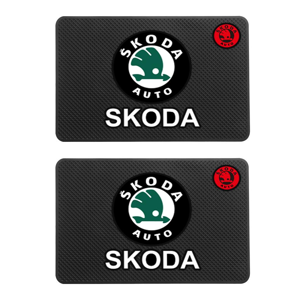 Car Anti-Slip Grip Pad Storage Mat Dashboard Phone Holder Accessory For Skoda Kodiaq Fabia Kamiq Karoq Octavia A5 A7 Rapid Scala xknp33