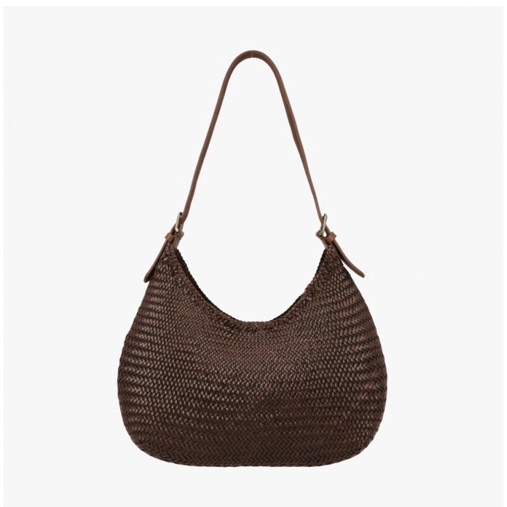 Dragon Diffusion Luna Meza Shoulder Bag Dark Brown 8021