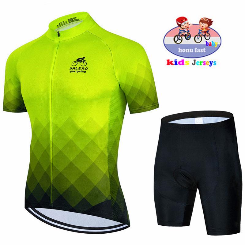 

2026 Детская новая короткорукавная велосипедная форма для детей Дышащая детская одежда для велосипеда Мальчики Быстросохнущая Летняя велосипедная форма S