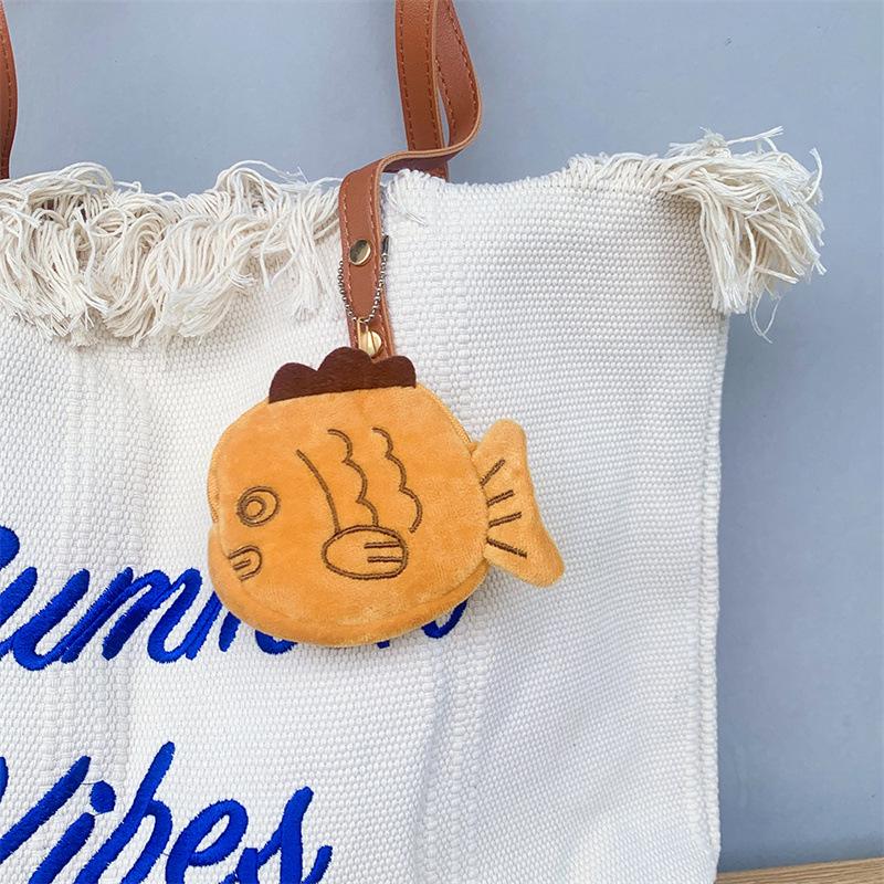 

Очаровательный брелок в виде тайяки: Плюшевый кошелек для монет и держатель для губной помады Approx 12*9*1.5 cm как