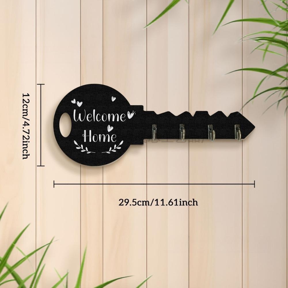 Bohemian Wooden Key Hook Rustic Entryway Key Holder Retro Wall Hanger