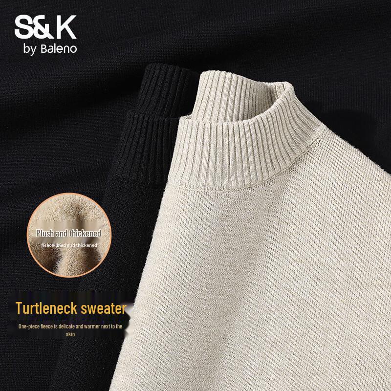 Baleno S&K Series Men's Plush-Lined Turtleneck Sweater