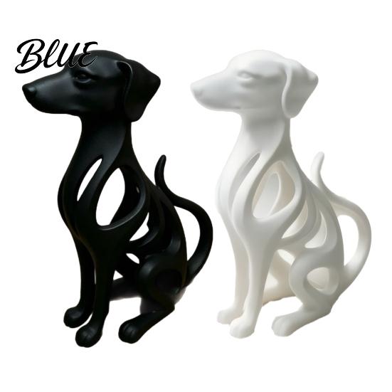 Lop Ear Dog Figurine Desktop Ornament Hollow Curved Surface Sitting Hound Figurine