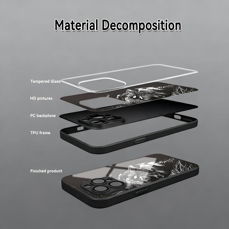 Moonlit Night Black Galloping Horse Tempered Glass Phone Case For Samsung Galaxy S26 Ultra S25 S24 S23 Plus FE Protection Cover