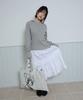 Isjabaibeu Ruffle Point Skirt - White