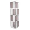 Rotating Bookshelf 360 Display Floor Standing Bookcase Storage Rack Corner Bookshelf for Small
