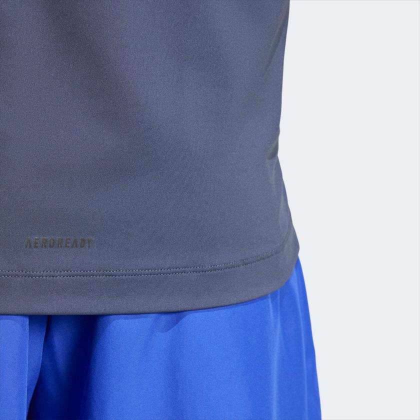 Adidas Sport Performance Gym+ Aeroready Training Sports Fashion Short Sleeve T-Shirt Men Tops Blue IW8374
