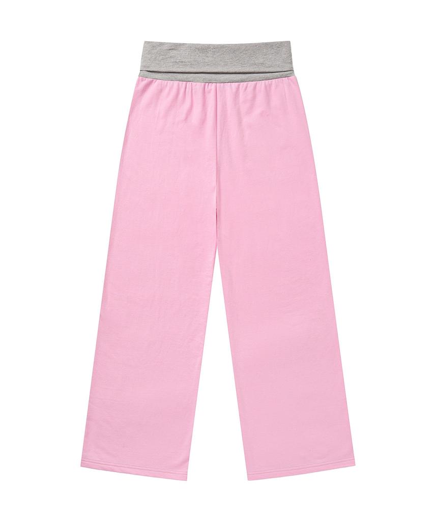 Dainit Rose Double Sweat Pants In Light Pink