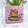 New Capybara Coin Purse With Buttons Mini Card Holder PU Leather Short Wallet Women Girls