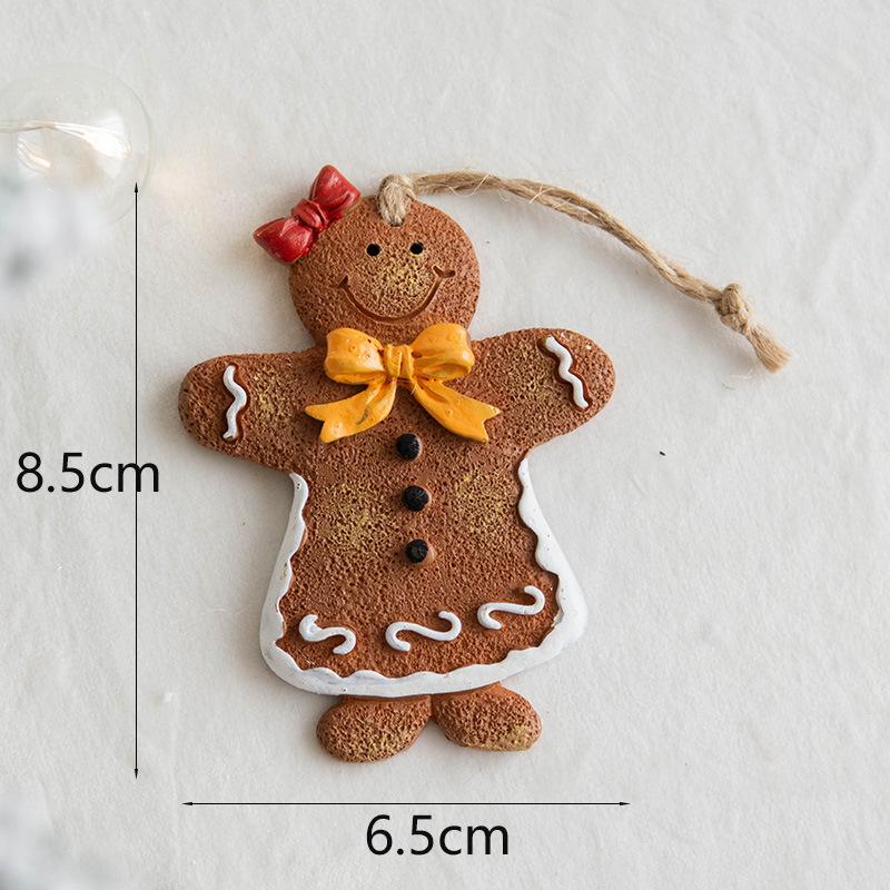 Christmas Resin Gingerbread Man Pendant