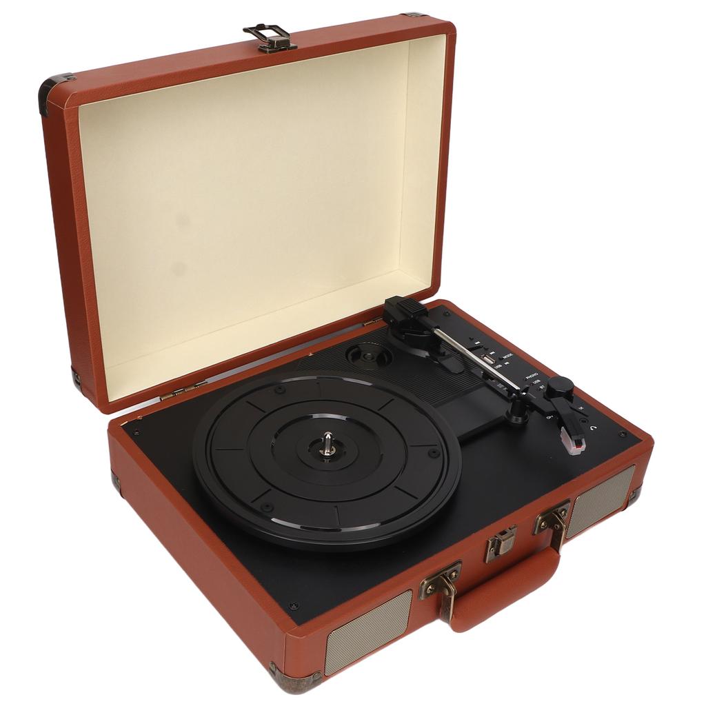 Vinyl Bluetooth Record Player 3 Speed Retro Portable Suitcase Record Player with Speakers Upgraded