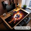 Soccer Theme Custom Mouse Pad Personalized With Name Text Customized Desk Mat For Office Home Decor