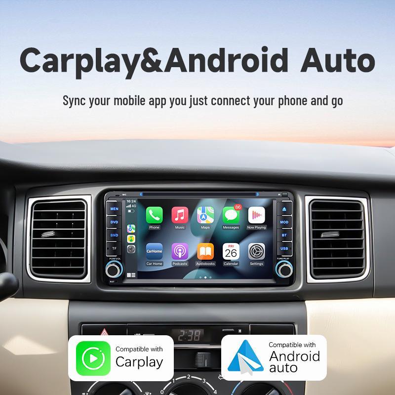 

Беспроводная навигация CarPlay и DVD Bluetooth-система с камерой заднего вида для Toyota Corolla Wired Carplay & Android Auto