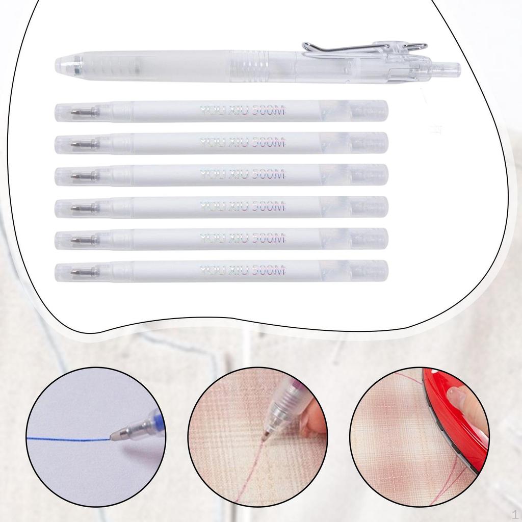 7 Markers, Heat-Eraseable Reusable Marking Pens, Temporary Tailor's Easy to Use,