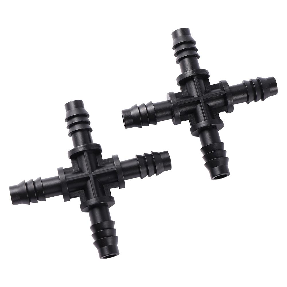 5Pcs 3/8" 1/4" Hose Barb Connector Irrigation Fitting Drip Irrigation Barb Coupling 8/11mm 4/7mm Tubing Joint Water Tank Adapter