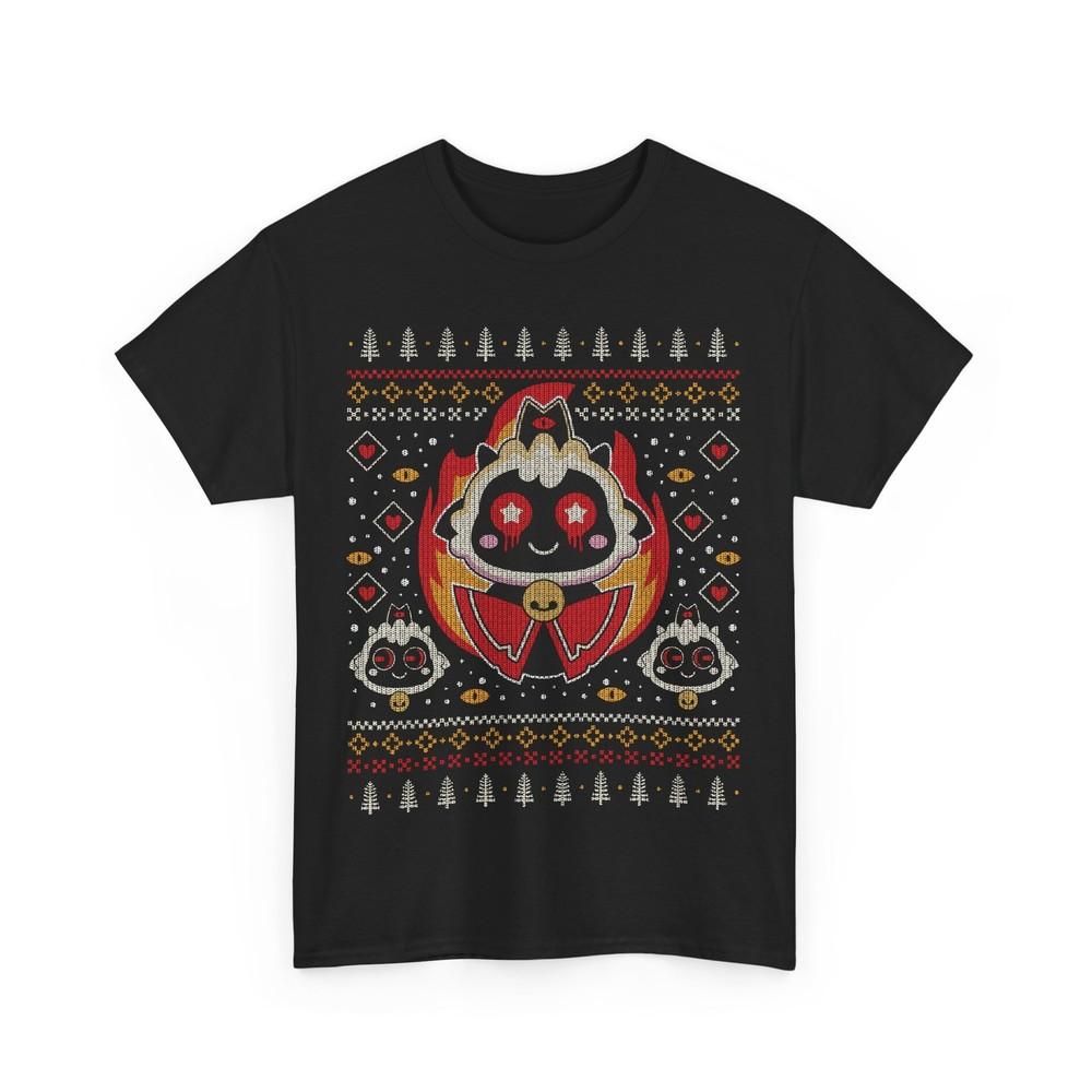 Cutest Cult Ugly Sweater Unisex T-Shirt. The Cult of the Lamb video game. Xmas.