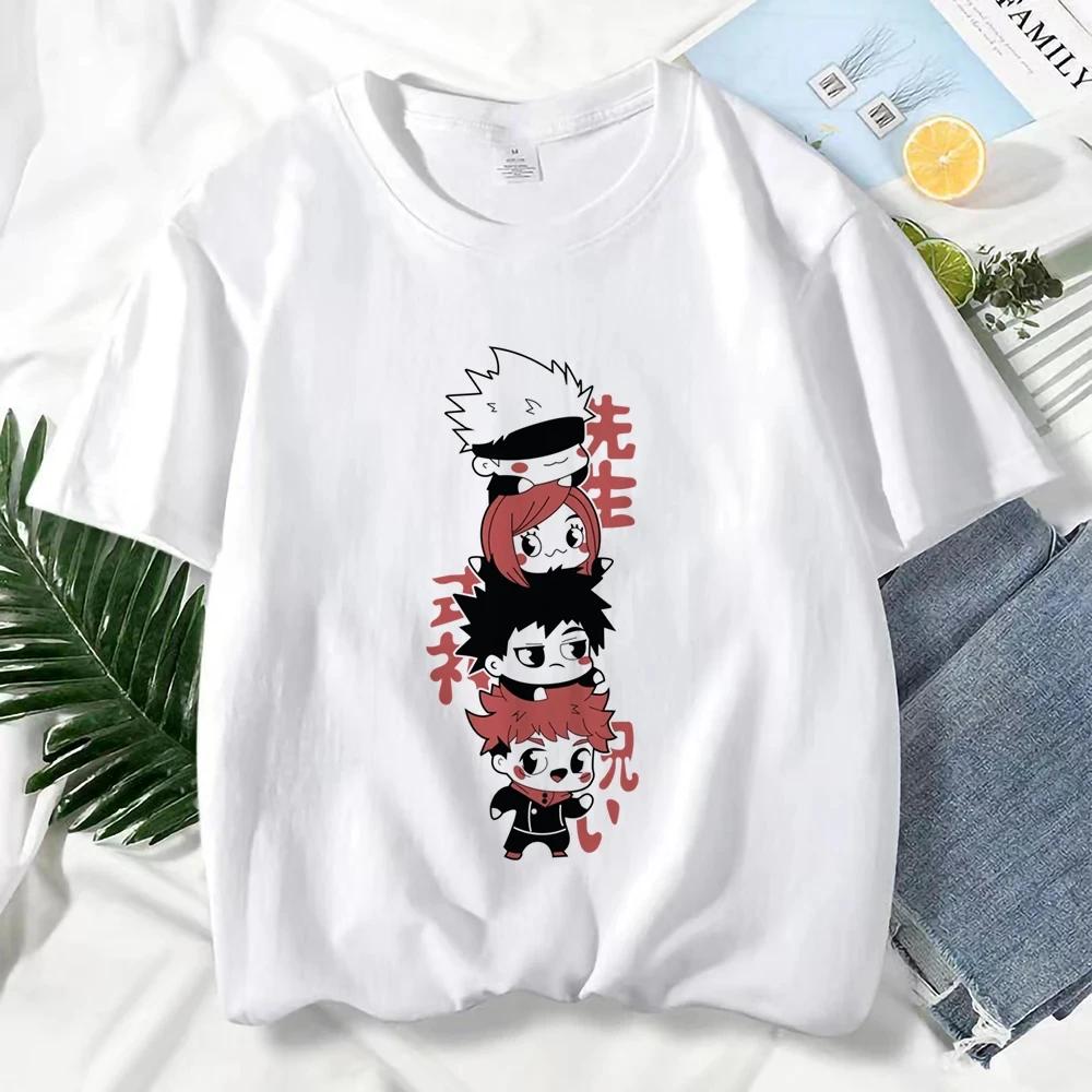 Gojo Satoru Print Graphic T Shirts Unisex Harajuku Fashion Casual Short Sleeve Tee Japanese Anime Jujutsu Kaisen Woman T-Shirt