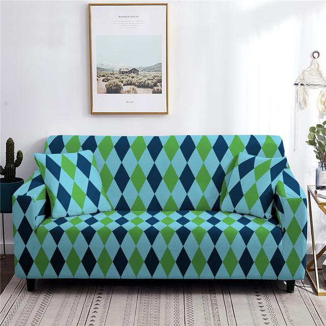 1 /2 /3 /4 Seater Plaid Sofa Cover Dust -Proof Stretch Sofa Slipcover For Living Room L Shape Sofa Protector Anti -Fouling Home Decor