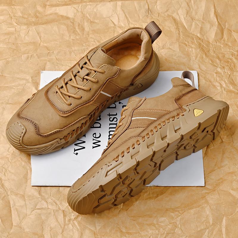 Fashion Men's Leather Casual Sneakers Outdoor Shoes