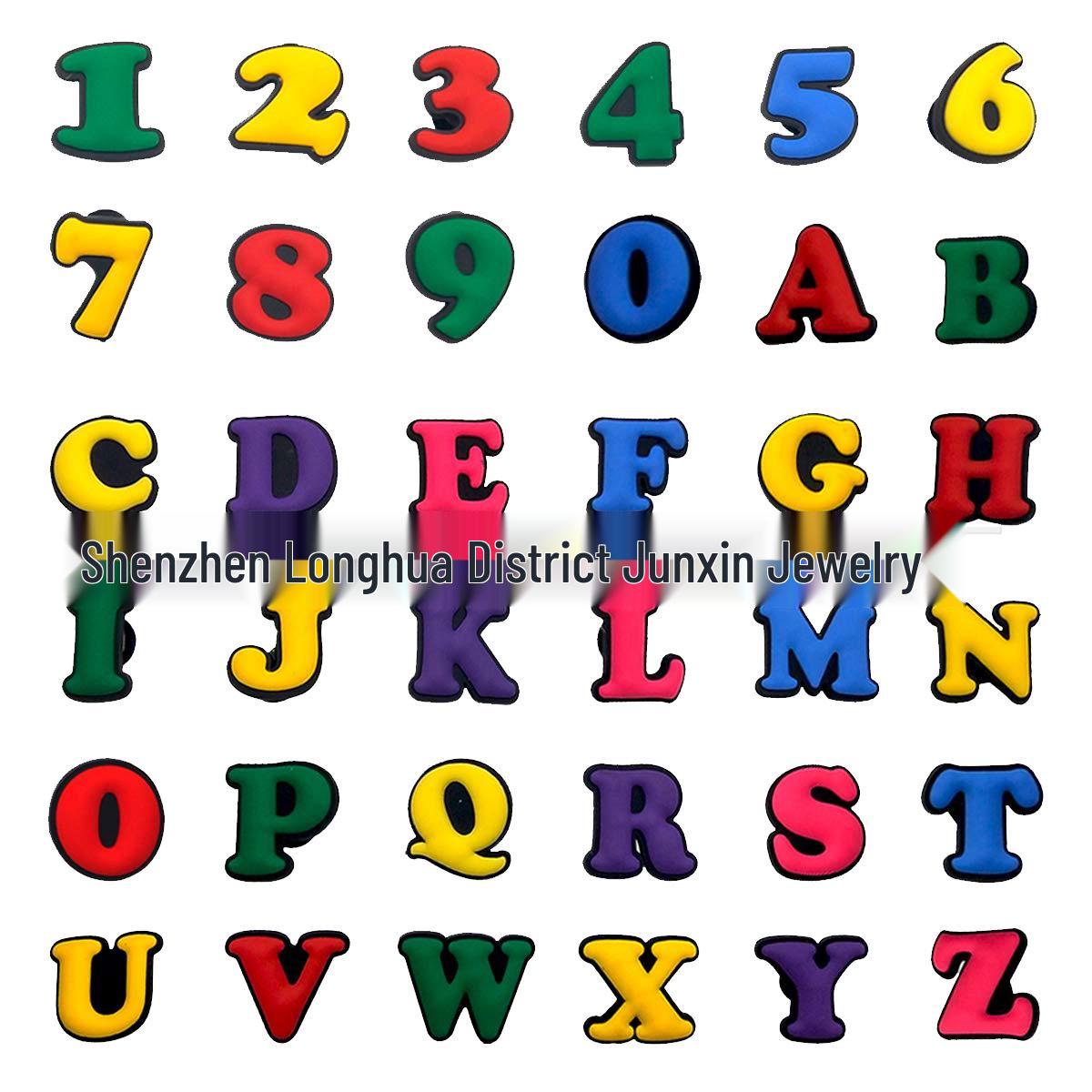 

Светящиеся буквенно-цифровые пряжки для баскетбольных клогов - Красочные декоративные аксессуары для обуви для мальчиков