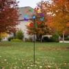 Iron Flower Windmill Toy Garden Spinner for Windmill Yard Garden Balcony Vertical Rainbow Windmill Spinner