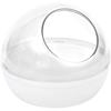 Hamster Sand Bath Toilet Bathtub Pet Bathroom Cute Shape Clear Bath House Hamster Sand Bath Container for Chinchilla Hedgehog, Transparent