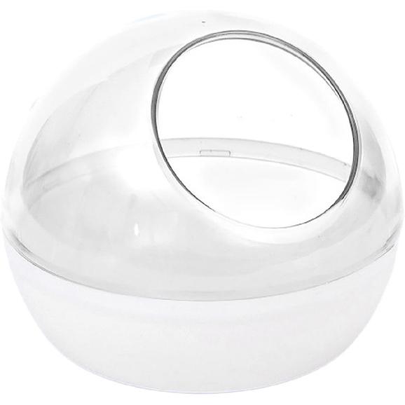 Hamster Sand Bath Toilet Bathtub Pet Bathroom Cute Shape Clear Bath House Hamster Sand Bath Container for Chinchilla Hedgehog, Transparent