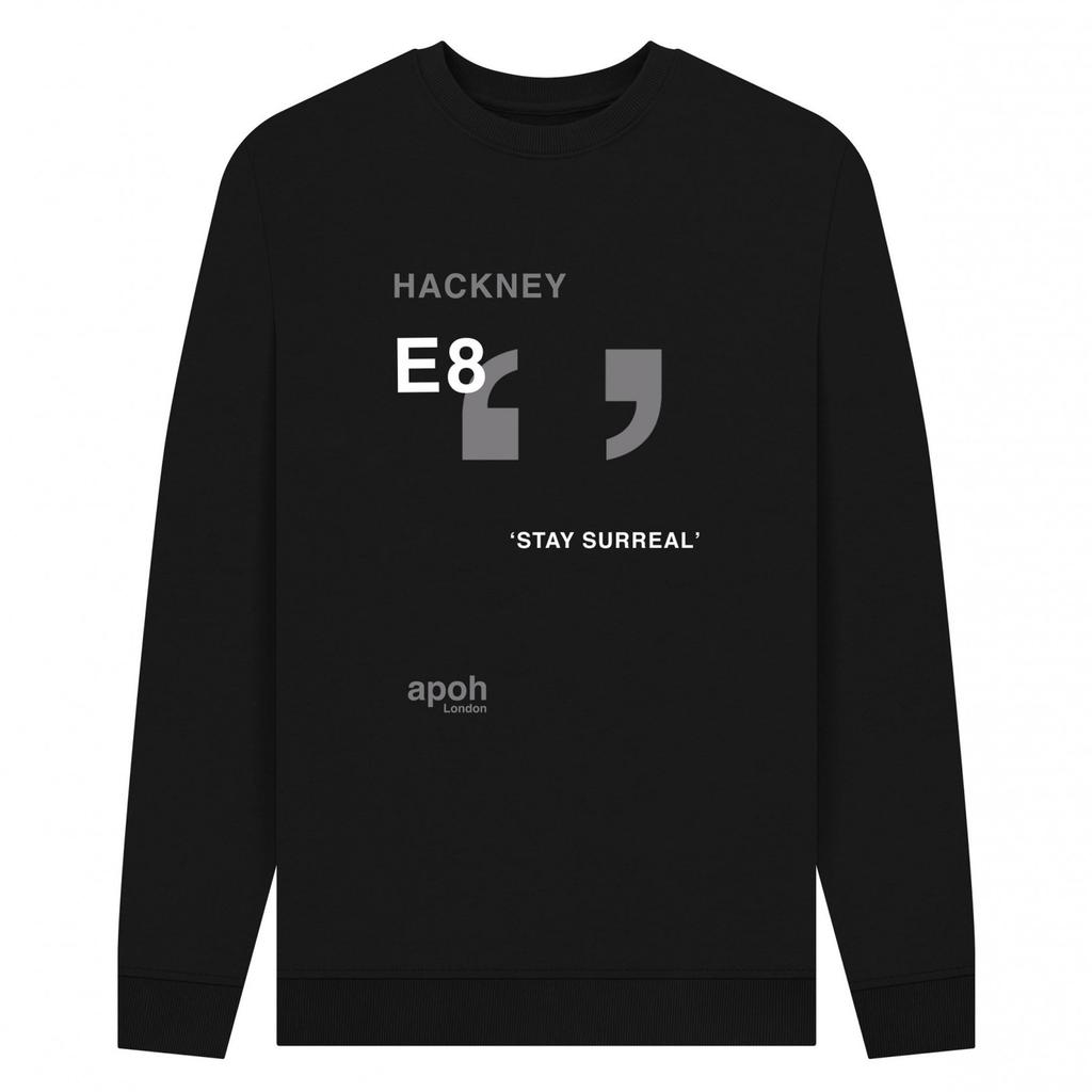 Apoh Unisex Adult Surreal Hackney Slogan Sweatshirt