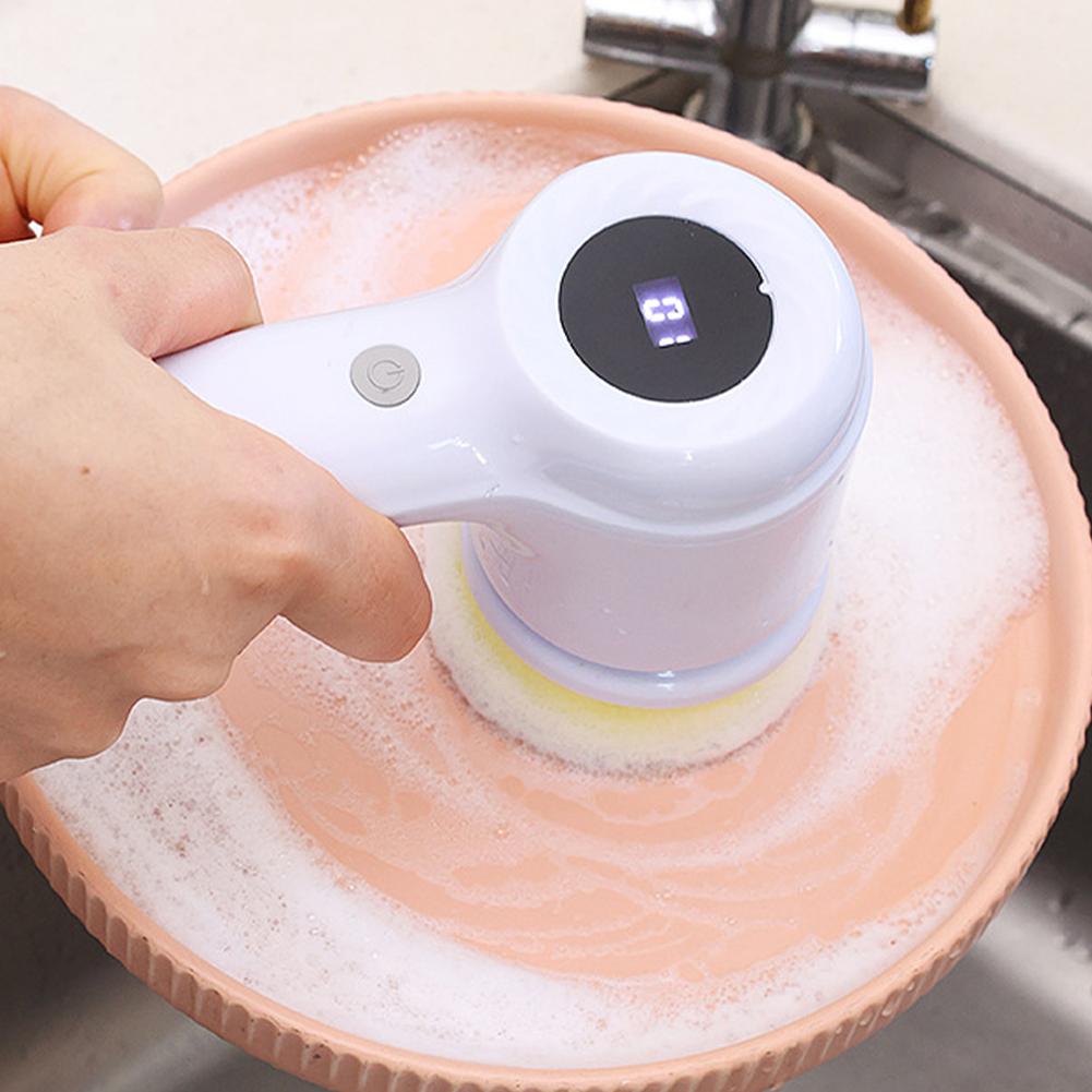 Electric Spin Scrubber Cordless Dish Scrubber Brush with 5 Brush Heads Bathroom Cleaning Brush for Kitchen Sink Bathroom