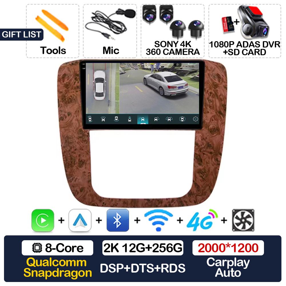 KLNOV1 Android 15 Carplay Auto Car Radio For GMC Yukon Chevrolet Tahoe Suburban 2008 - 2012 Multimedia Stereo Video Player NAVI GPS 4G