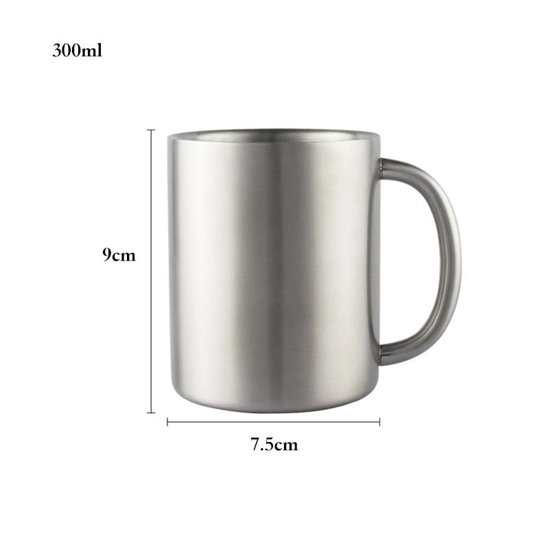 Stainless Steel Thermal Cup Mug for Office Tea Leak-Proof with Lid Coffee Beer Travel Camping Home Tumbler Drinkware 300/420ml