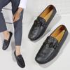Fashion Stylish Style Men Casual Shoes Comfortable Loafers Crocodile Pattern Male Slip on Flats Leisure Walk Man Moccasins Driving Shoes