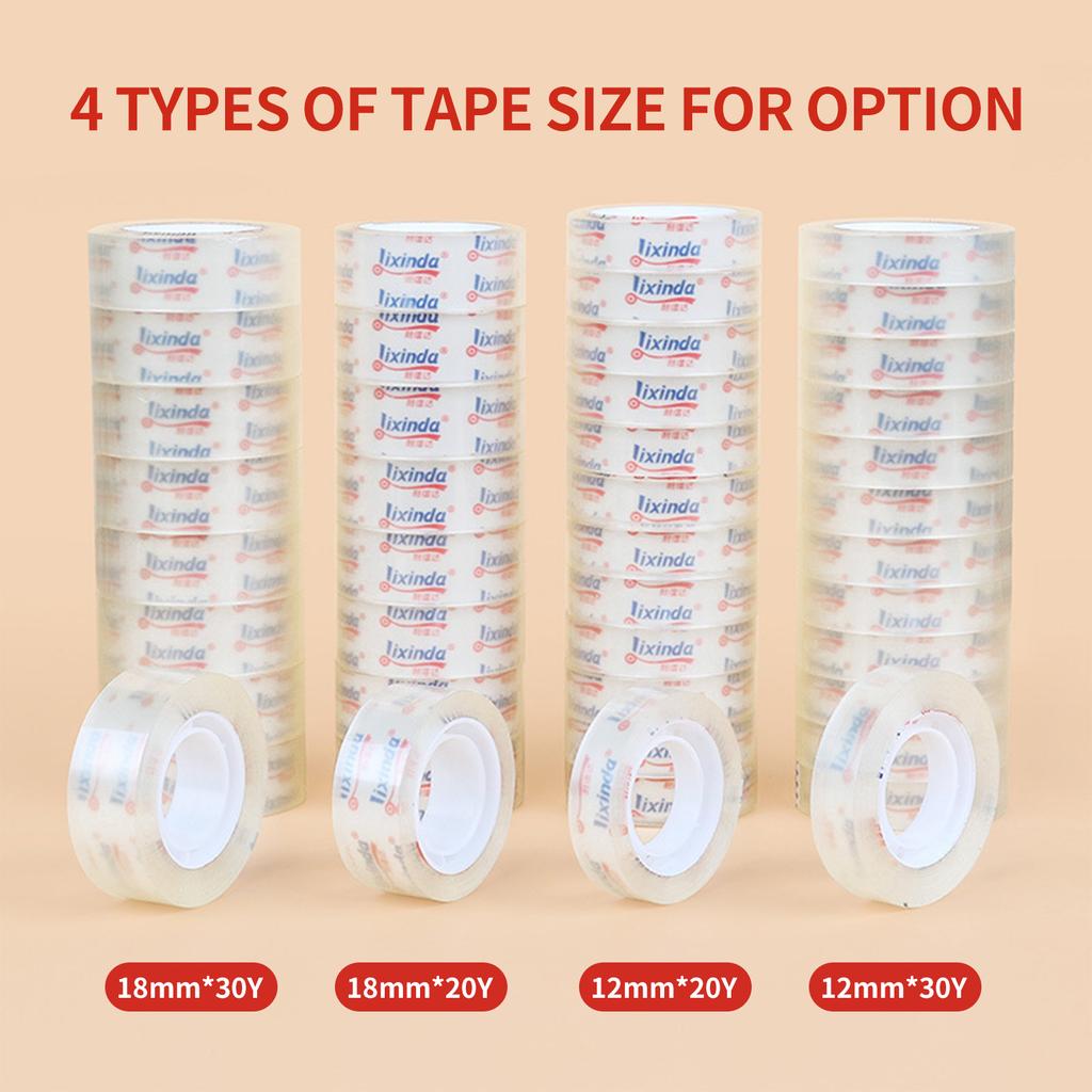 Transparent Adhesive Tape Stationery Clear Hand-teared Tape Single-sided Strong Sticky Typo for